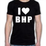 Na obrazku widać czarną koszulkę kocham BHP - Dni BHP Proresult