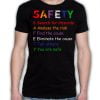 Koszulka safety letters czarna
