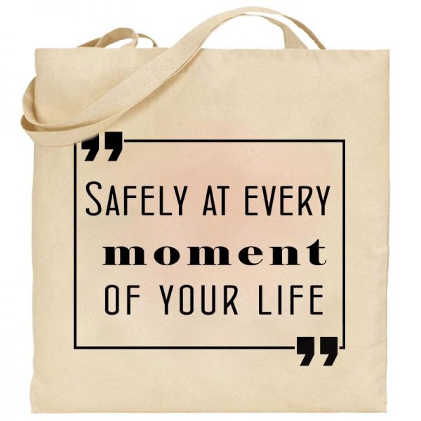 Na obrazku przedstawiono torbaę z napisem "safety at every moment" - Torby BHP Proresult
