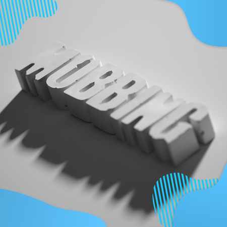 Artykuły blogowe małe zdjęcie Na szarym tle widoczny jest napis o treści mobbing, drukowane litery - Proresult przywództwo w bhp