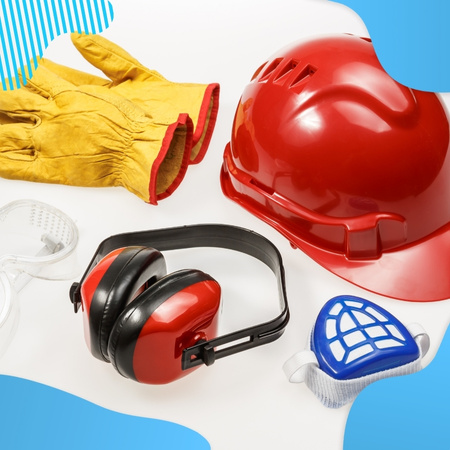 Rękawice, słuchawski, maseczka i kask - Proresult